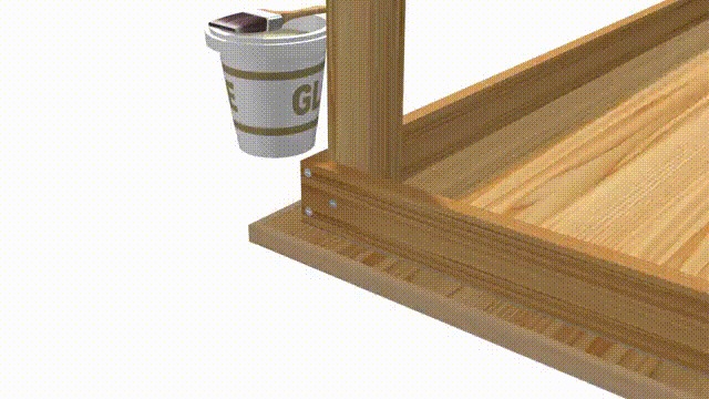 اتصال پایه‌ها به میز چوبی