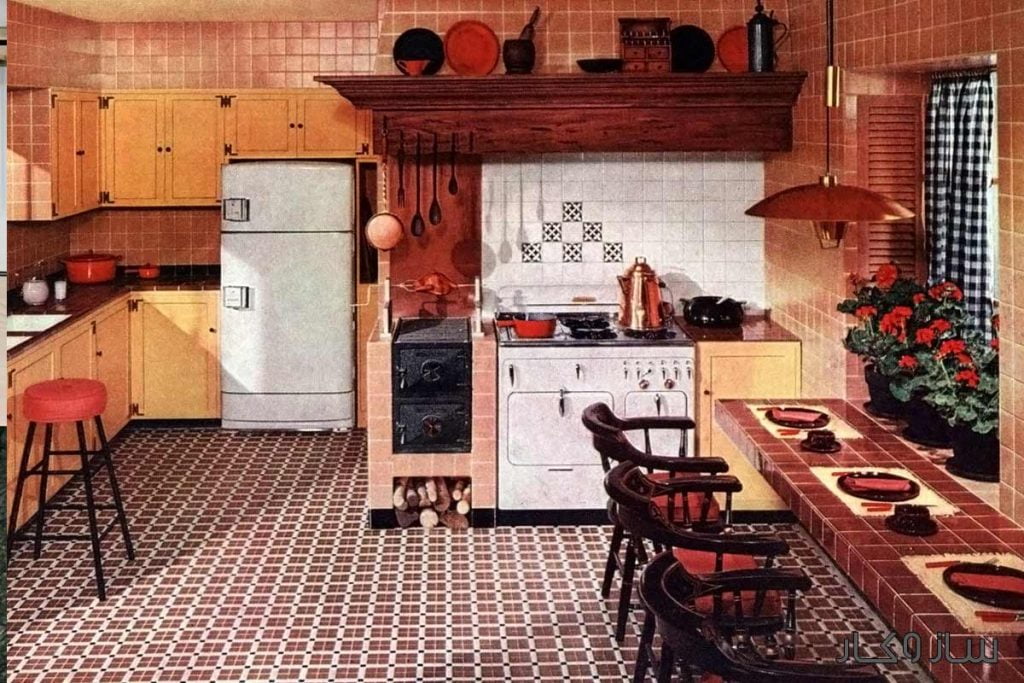 کاشی آشپزخانه دهه 1950
