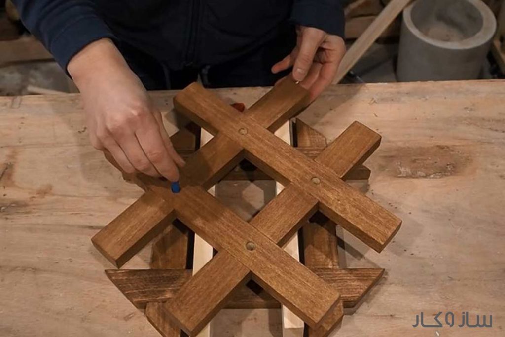 ساخت لوستر چوبی