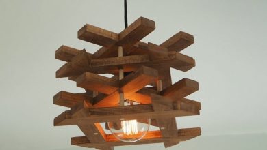 ساخت لوستر چوبی مدرن